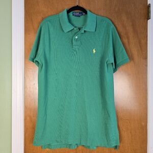 Polo Ralph Lauren Custom Fit Long Kelly Green Yellow Horse Large